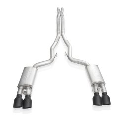 Alternative view of Stainless Works 2020 Ford GT500 Redline Catback X-Pipe Exhaust Factory Connect - Black Tips