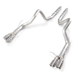 Alternative view of Stainless Works 2013-14 Ford Shelby GT500 3in Catback Retro Chambered Mufflers Resonator Delete