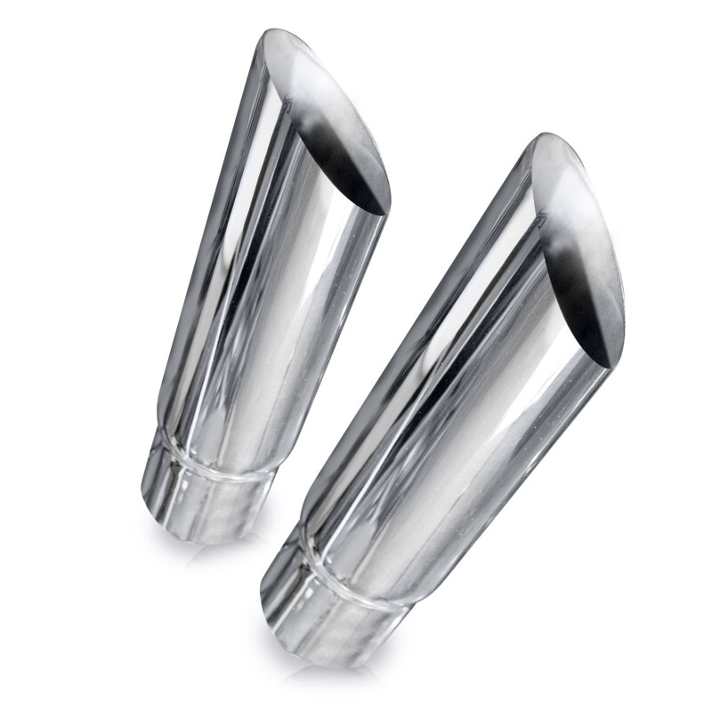 Stainless Works Slash Cut Exhaust Tips 2in ID Inlet - Image 2
