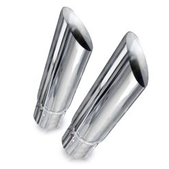 Alternative view of Stainless Works Slash Cut Exhaust Tips 2.5in ID Inlet