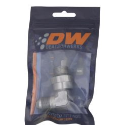 Alternative view of DeatschWerks 10AN ORB Male Swivel to 10AN Male Flare 90-Degree Fitting - Anodized Titanium