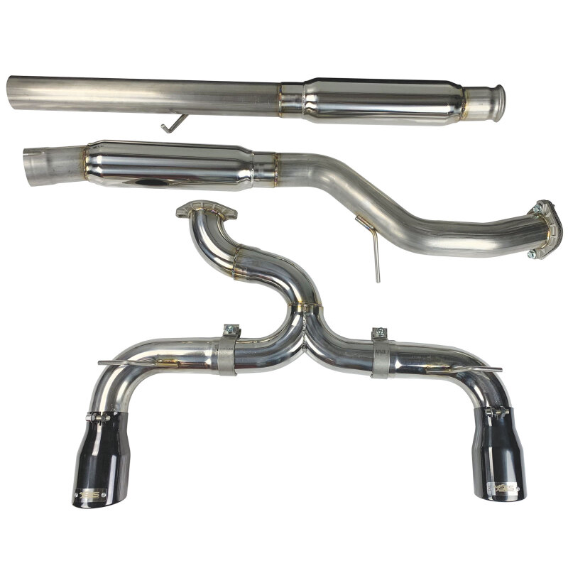 Injen 16-18 Ford Focus RS 3in Cat-Back Stainless Steel Exhaust w/ 4in Black Chrome Tips - Image 2