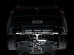 AWE MK8 Volkswagen Golf R 3in Track Edition Quad Exhaust - Diamond Black Tips - Image 13