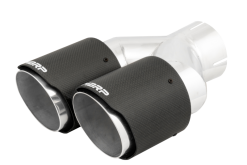 MBRP 3in ID / Dual 4in OD Out Staggered L 9.87in / R 9.37in Dual Wall Carbon Fiber Univ Exhaust Tip - Image 4