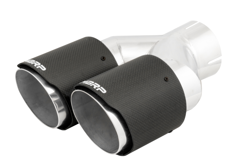 MBRP 3in ID / Dual 4in OD Out Staggered L 9.87in / R 9.37in Dual Wall Carbon Fiber Univ Exhaust Tip - Image 4