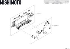 Mishimoto 21+ Bronco 2.3L High Mount INT Kit BK Core P Pipes - Image 9