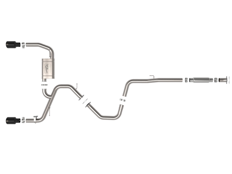 aFe Takeda Hyundai Elantra N 22-23 L4-2.0L (t) 3in 304 SS Cat-Back Exhaust w/ Black Tips - Image 2