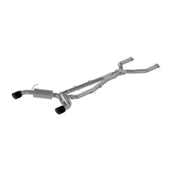 Alternative view of MBRP 16-19 Infiniti Q50 3.0L FWD/AWD 3in Cat Back w/ 4.5in OD Carbon Fiber Tips - T304