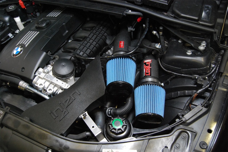Injen 07-09 335i E92 / 08-09 135i E82 3.0L L6 Twin intake Wrinkle Black Short Ram Intake - Image 5