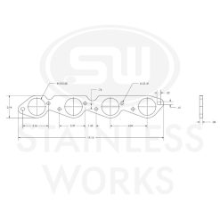 Stainless Works Big Block Chevy Round Port Header 304SS Exhaust Flanges 2-1/4in Primaries - Image 5