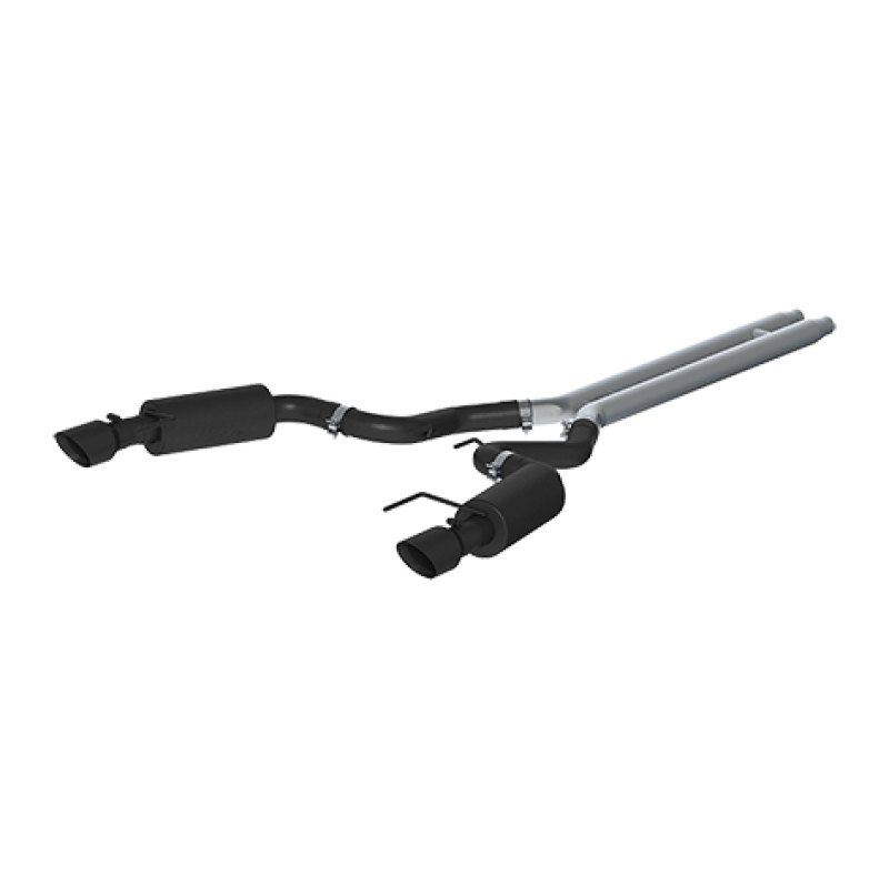 MBRP 15 Ford Mustang GT 5.0 Convertible Black 3in Cat Back Dual Split Rear Exit (Street Version) - Image 2