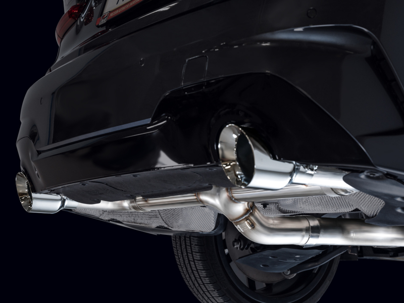 AWE 19-23 BMW 330i / 21-23 BMW 430i Base G2X Track Edition Axle Back Exhaust - Chrome Silver - Image 2