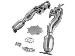 Alternative view of aFe Twisted Steel Header 409 SS w/Cat 12-15 Toyota Tacoma V6-4.0L