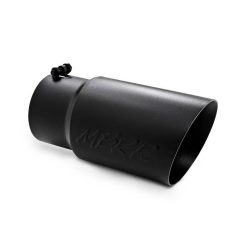 MBRP Universal Tip 6 O.D. Dual Wall Angled 5 inlet 12 length - Black Finish - Image 3