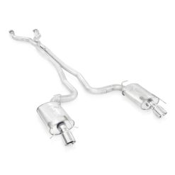 Alternative view of Stainless Works 2009-15 Cadillac CTS-V Wagon 3in Catback System X-Pipe Chambered Mufflers 4in Tips
