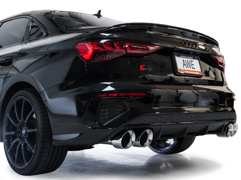 AWE 22-24 Audi 8Y S3 Touring Edition Exhaust - Chrome Silver Tips - Image 4
