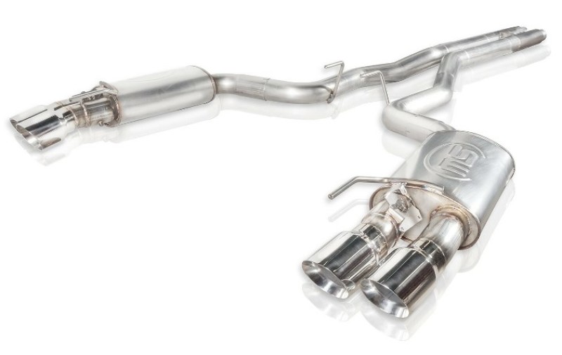 Stainless Works 2018+ Ford Mustang GT 3in Legend Series Catback H-Pipe w/Active Valves & Quad Tips - Image 2