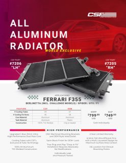 CSF Ferrari F355 High Performance All-Aluminum Radiator - Left - Image 9