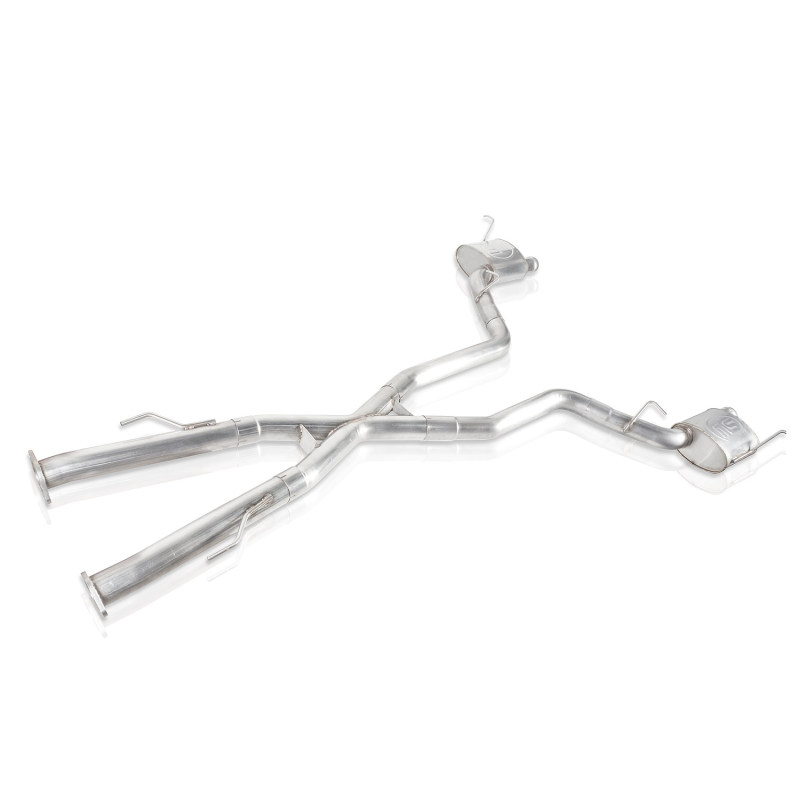 Stainless Works 2018 Jeep TrackHawk 6.2L 3in Catback System X-Pipe Turbo S-Tube Muffler Stock Exit - Image 2