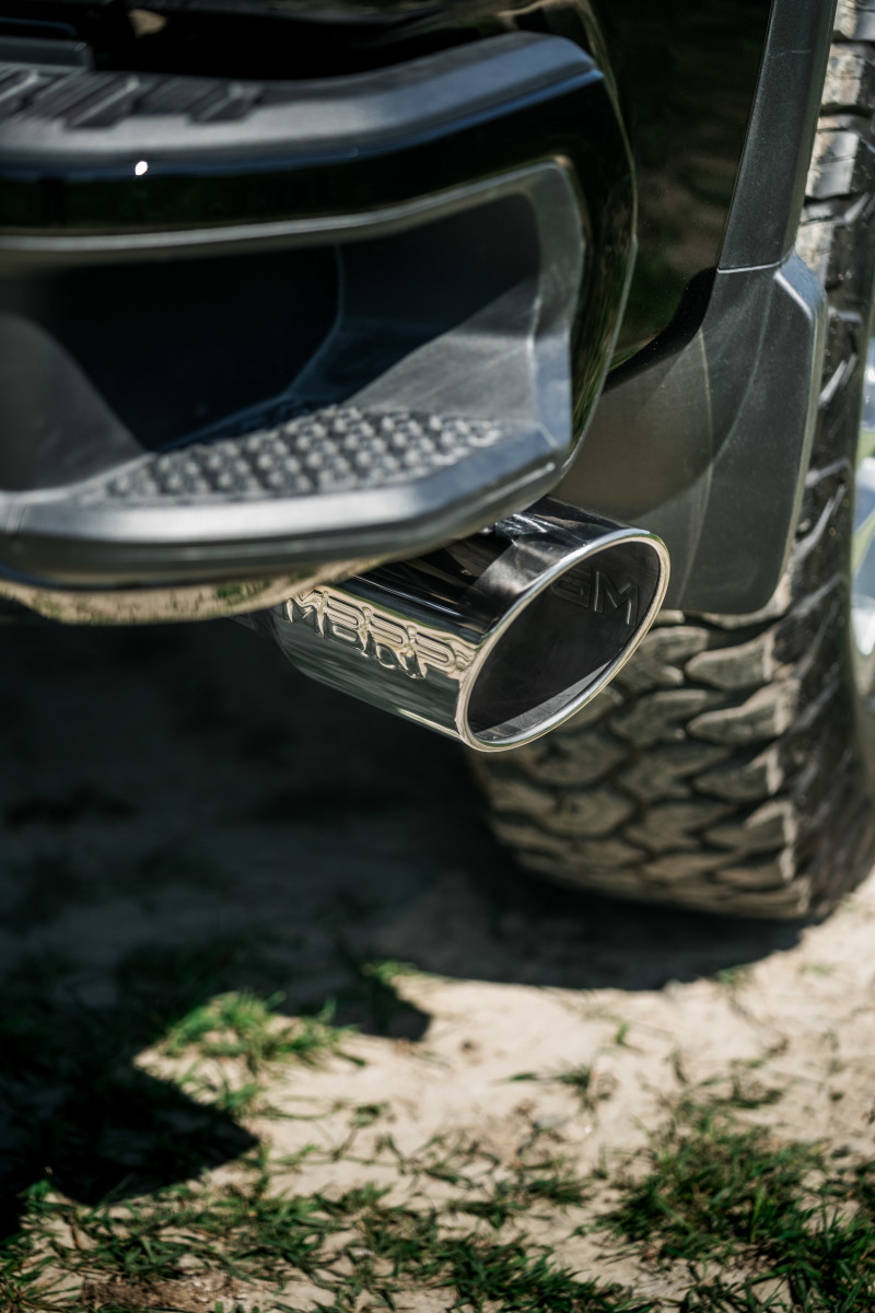 MBRP 20-23 Chevrolet Silverado 2500HD 6.6L Armor Lite AL Steel Single Side Exit 5in DPF Back Exhaust - Image 4