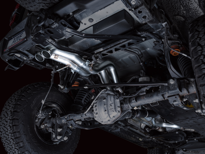 AWE Tuning 22-24 Ford Bronco Raptor 4WD Dual BashGuards Cat-Back SwitchPath Exhaust (No Tips) - Image 2