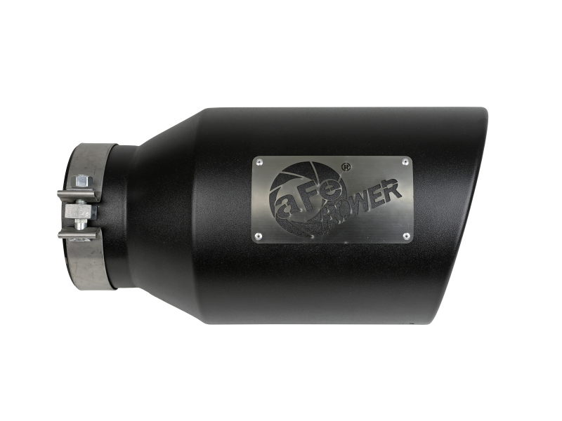 aFe Power Universal 5in Inlet 8in Outet MACH Force-XP Clamp-On Exhaust Tip - Black - Image 2
