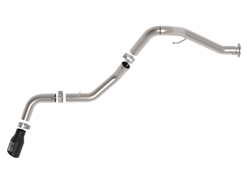 aFe 2021+ Jeep Gladiator V6-3.0L (td) Vulcan Series 3in 304 SS DPF-Back Exhaust System - Black Tip - Image 4