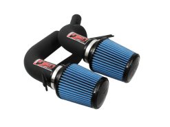 Injen 08-09 535i E60 3.0L L6 Twin intake & AMSOIL Filters Wrinkle Black Short Ram Intake - Image 3