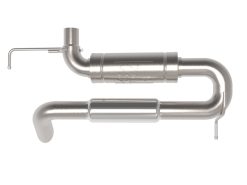 Alternative view of aFe 21-24 Ford Bronco Apollo GT Series 3 IN 409 Stainless Steel Hi-Tuck Axle-Back Exhaust