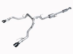 AWE Tuning 2021+ Ford F-150 Tremor (w/ Bumper Cutouts) 0FG Resonated Catback - Diamond Black Tips