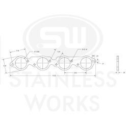 Stainless Works BBC Round Port 304SS Exhaust Flanges 2-1/2in Primaries (Raised Port Heads Only) - Image 3