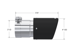MBRP Universal Carbon Fiber Tip 4in OD/3in Inlet/7.7in L - Image 6