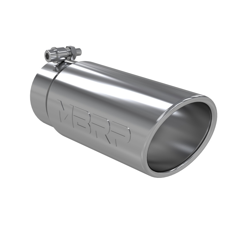 MBRP Universal Tip 4in O.D. Angled Rolled End 3 inlet 10 length - Image 2