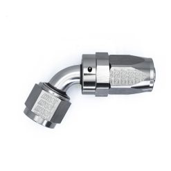 DeatschWerks 8 AN Female Flare Swivel 60-degree Hose End CPE - Anodized DW Titanium - Image 3
