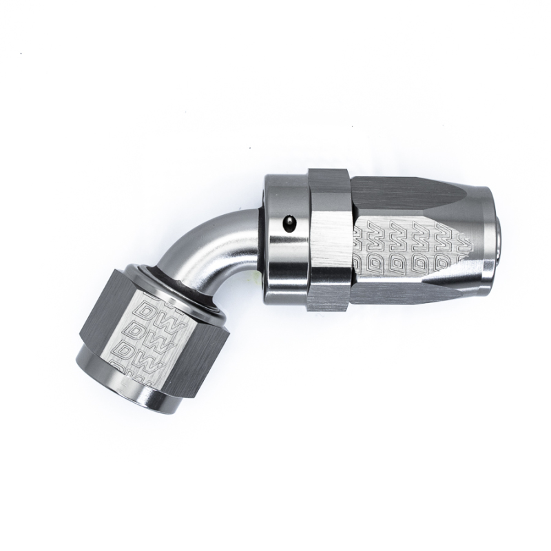 DeatschWerks 8 AN Female Flare Swivel 60-degree Hose End CPE - Anodized DW Titanium - Image 3