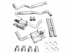 AWE 2024 Ford Mustang GT Fastback S650 RWD SwitchPath Catback Exhaust w/ Quad Chrome Silver Tips - Image 14