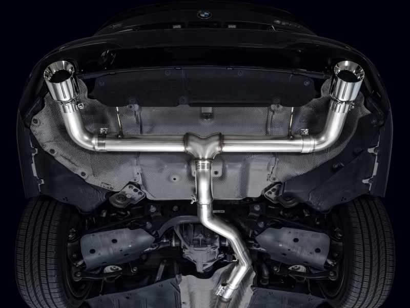AWE 19-23 BMW 330i / 21-23 BMW 430i Base G2X Track Edition Axle Back Exhaust - Chrome Silver - Image 11