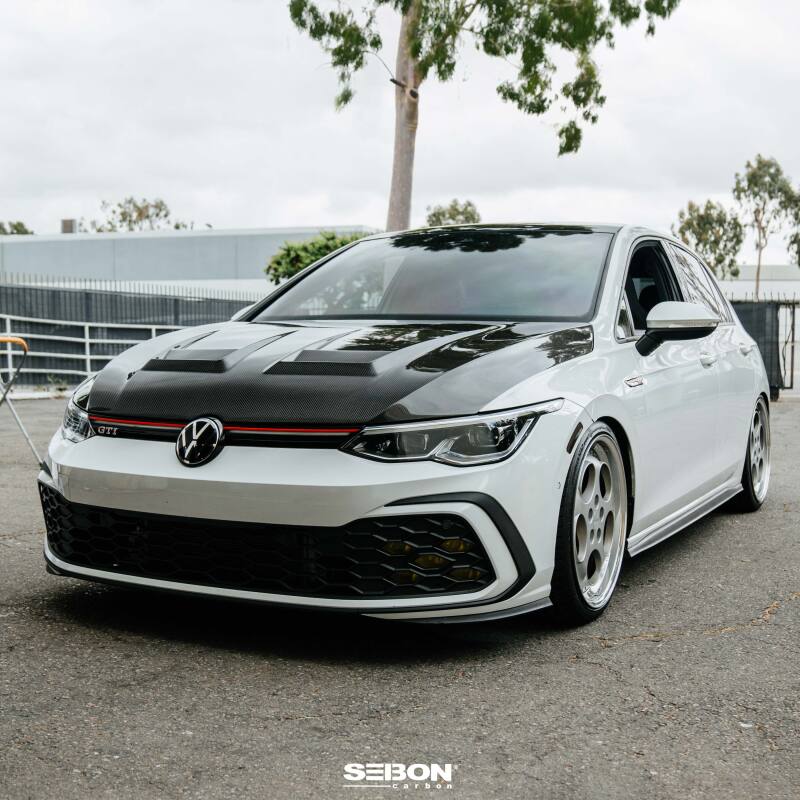 Seibon 2022-2023 Volkswagen Golf GTI/R DV-Style Carbon Fiber Hood - Image 8
