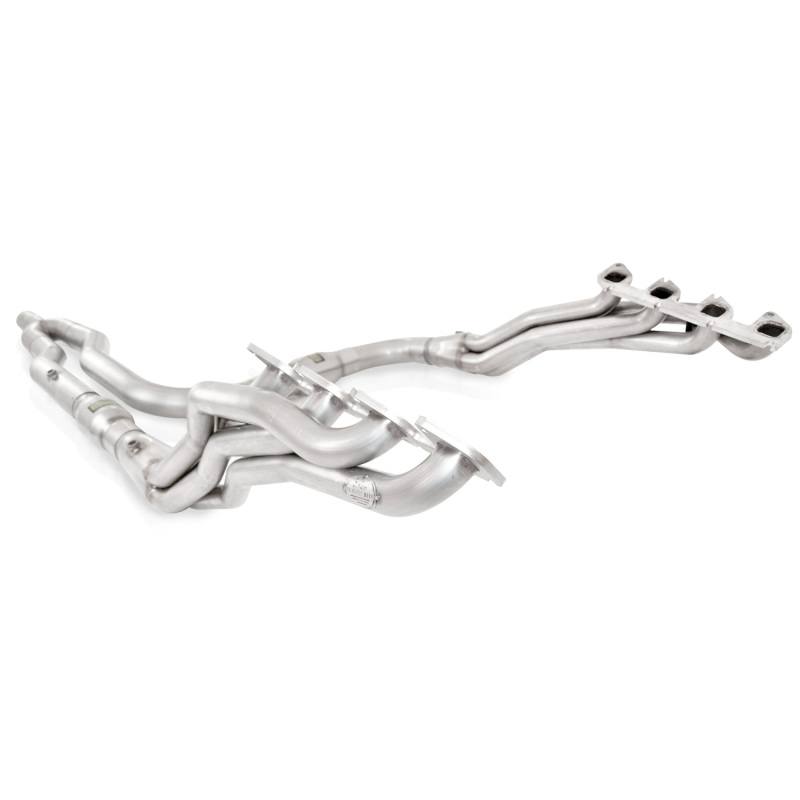 Stainless Works 2010-14 Ford F-150 Raptor 1-7/8in Primaries 3in High-Flow Cats Y-Pipe - Image 2