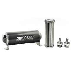 Alternative view of DeatschWerks Stainless Steel 5/16in 10 Micron Universal Inline Fuel Filter Housing Kit (160mm)