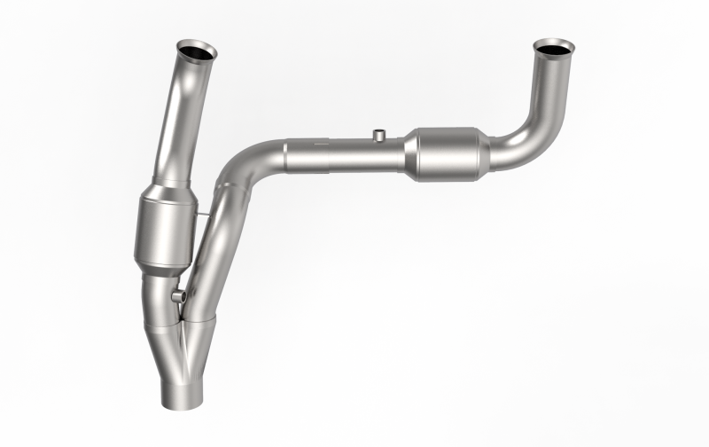 Kooks 07-18 Jeep Wrangler HEMI Swap 2.5in Stainless Steel GREEN Catted Y-Pipe - Image 4