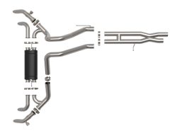 Alternative view of aFe 21-22 Jeep Wrangler JL Vulcan Series Stainless Steel Cat-Back Exhaust System