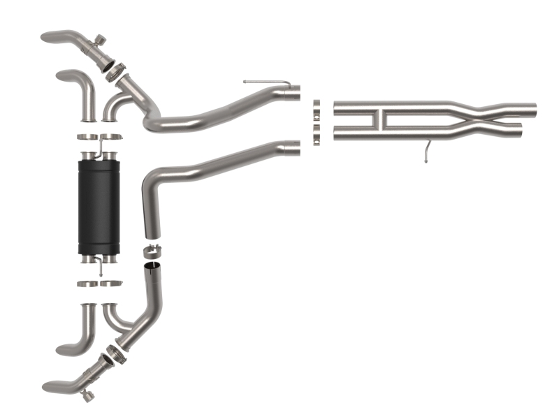 aFe 21-22 Jeep Wrangler JL Vulcan Series Stainless Steel Cat-Back Exhaust System - Image 2