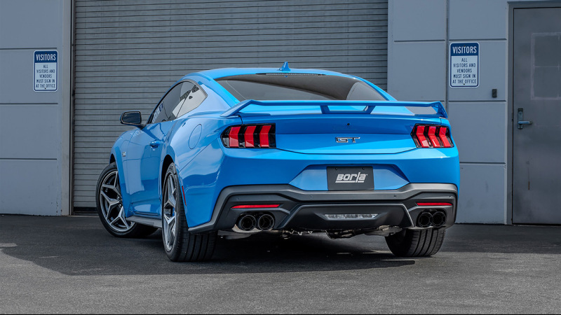 Borla 2024 Ford Mustang GT 5.0L V8 3 in ATAK Catback Non-Active Exhaust- Carbon Fiber Quad Tip - Image 3