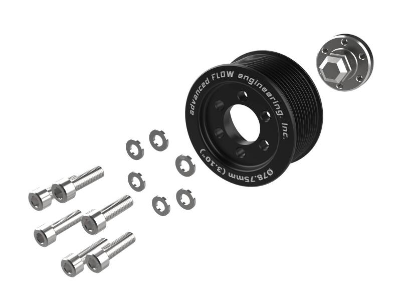 aFe 15-23 Dodge Challenger / 15-23 Dodge Charger SRT Hellcat 3.10in Supercharger Power Pulley Kit - Image 2