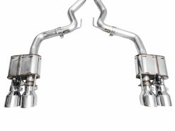AWE 2024 Ford Mustang GT Fastback S650 RWD SwitchPath Catback Exhaust w/ Quad Chrome Silver Tips - Image 11