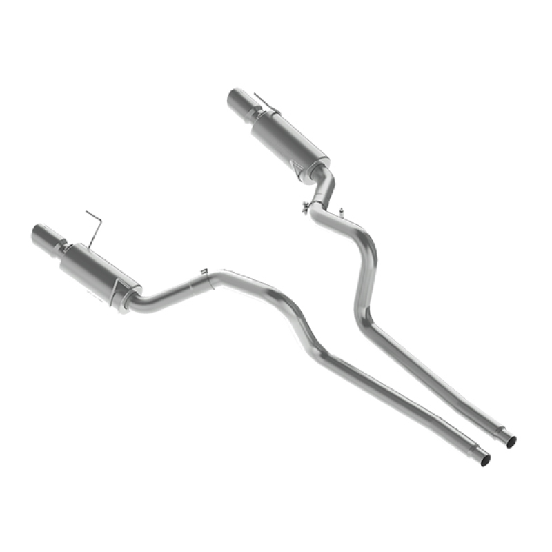 MBRP 05-09 Ford Shelby GT500 / GT Dual Split Rear Street Version 4in Tips T409 Exhaust System - Image 2