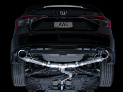 AWE Tuning 22+ Honda Civic Si/Acura Integra Track Edition Catback Exhaust - Dual Chrome Silver Tips - Image 14