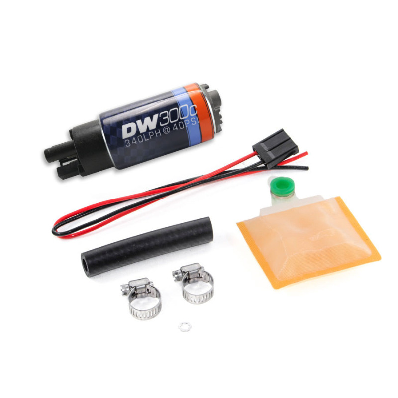 DeatschWerks 340lph DW300C Compact Fuel Pump w/ Universal Install Kit (w/o Mounting Clips) - Image 4