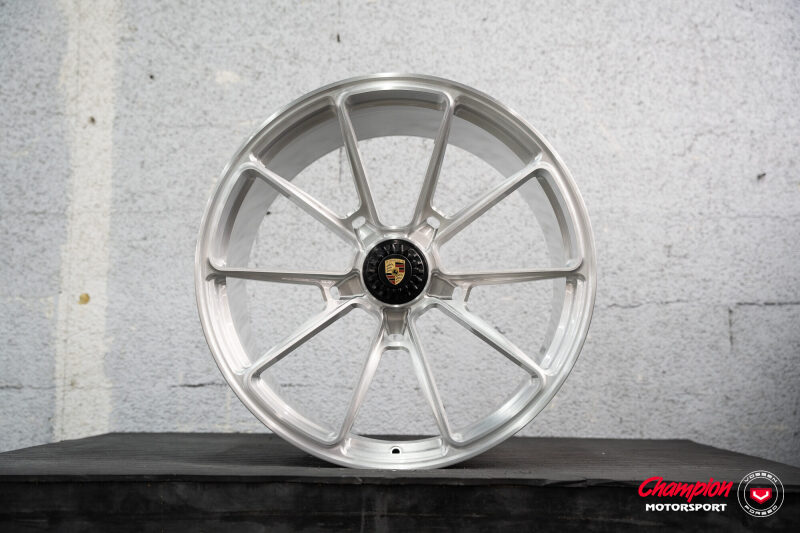 Vossen X Champion RS92 21X9 / ET32 / Brushed Gloss Clear Wheel / Centerlock / 911 Turbo 992- Front